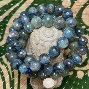Bloodshot Kyanite Blue and Green 10mm - price for one